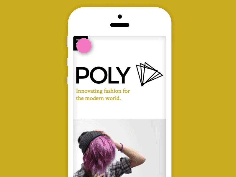 POLY - CSS Mobile Menu Animation animation css gif html menu mobile motion graphics web design