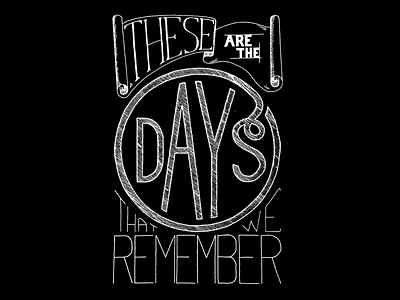 Hand Lettering - Days