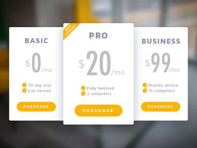 Pricing - DailyUI 030 030 challenge daily dailyui pricing subscription ui ux