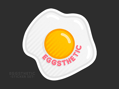 Eggsthetic - Sticker aesthetic apparel art egg eggsthetic graphic design illustration redbubble sticker
