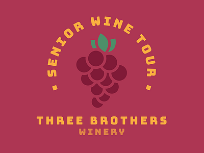 Senior Wine Tour - Typography and Icon color grapes graphic design icon iconography logo minimal typography wine