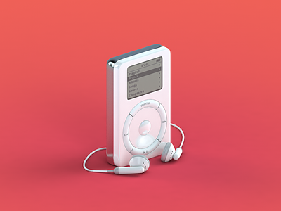 Original iPod • 3D Render 2000 3d design 3d model cinema 4d ipod isometric music photorealistic render texturing