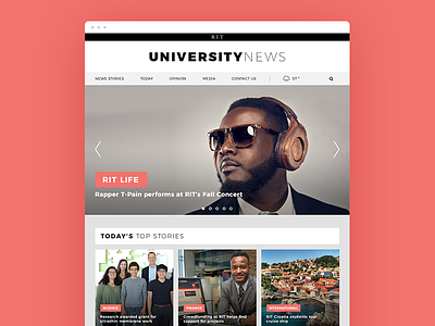 University News Makeover | Web Design journalism news ui university user experience user interface ux web design