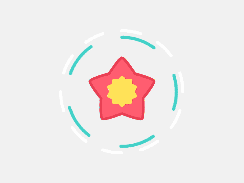 Star after effects color design motion graphics rotate spin star stroke
