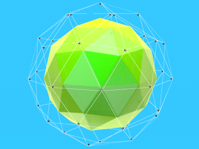 Force Field 3d animation field fore green loop