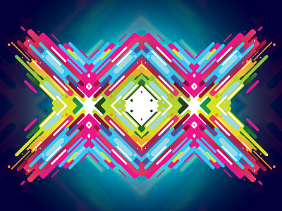 Colorful Opinion Type 04 clean color flat lines pattern symmetry vector