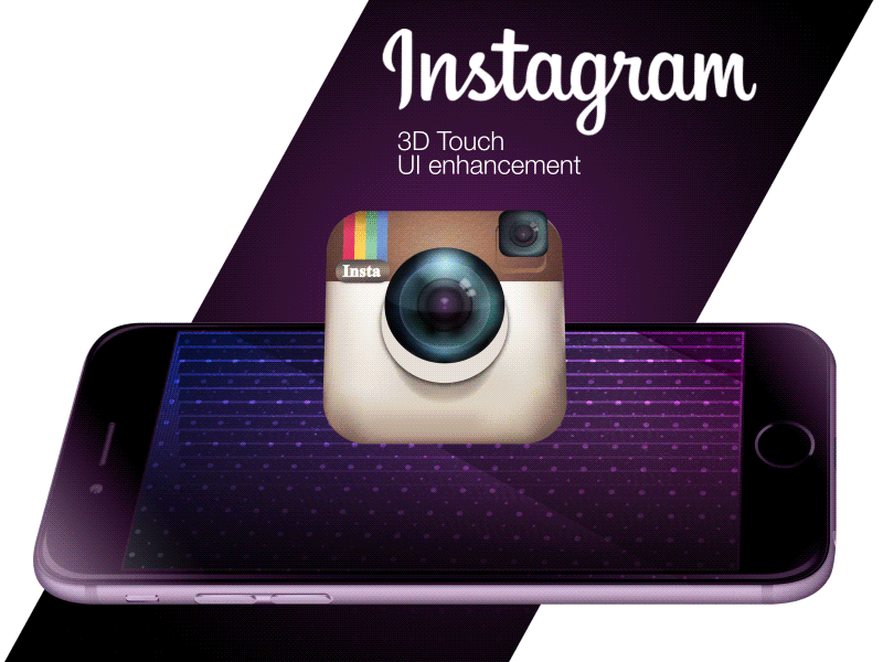 Instagram 3D touch UI enhancement 3dtouch animation apple design instagram loop ui ux