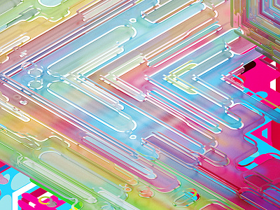 Fusion Cube Crop 3d abstract cube fusion lines pattern