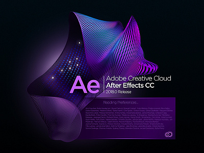 After Effects Splash Screen concept adobe after audition cc cloud concept creative effects illustrator indesign lightroom photoshop
