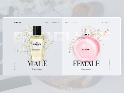 Perfume online store concept