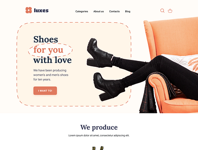 Luxes - shoes for your with love | Shoes store app branding e commerce illustration logo mockups research store ui user flow ux webstore wireframes wireframing