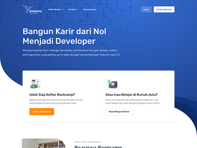 Arkademy - Landing Page by Panggih Samudra for Callour Studio on Dribbble