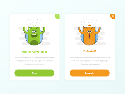 Daily UI #011 - Flash Messages app cool cute monster ui ux