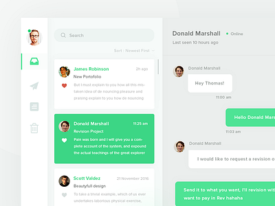 Day UI Challenge #013 - Direct Messaging dashboard design direct email messaging ui ux web