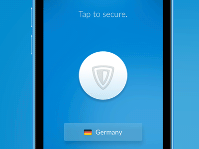 Connecting / Connected Animation adele animation blue circle connection ios pulsation shield smurfland vpn zenmate