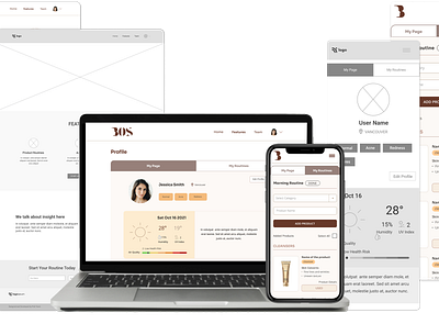 UX UI Design web app app data design logo productdesign skincare ui ux web webdesign