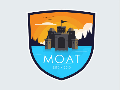 Moat Badge analytics badge design swag