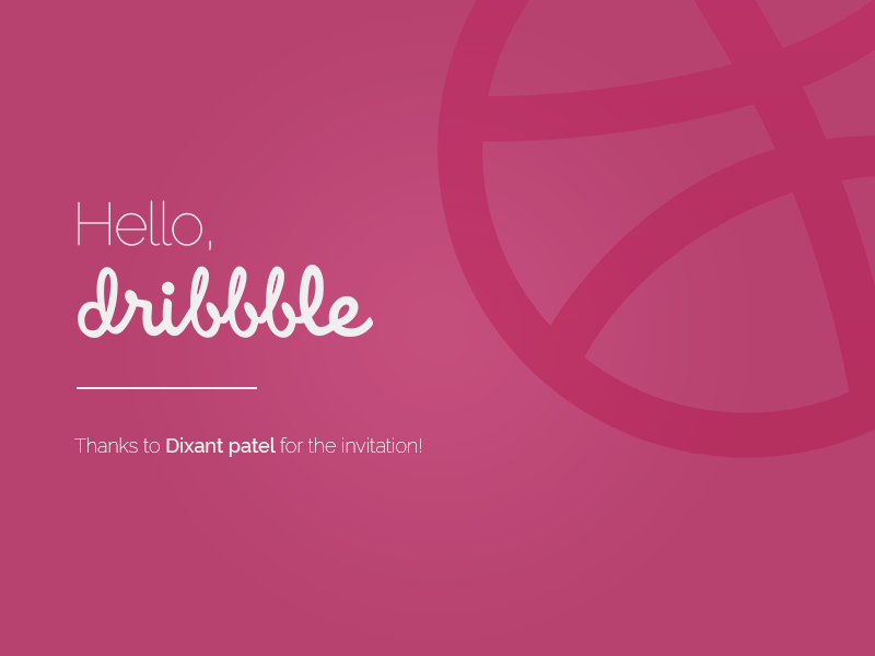 Hello Dribbble! first shot graphic design hello dribbble