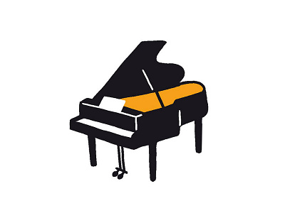 Piano big black classic grandpiano icon illo illustration music piano
