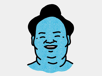 Sumo wrestler #05 face front illo illustration japan portrait sumo wrestler