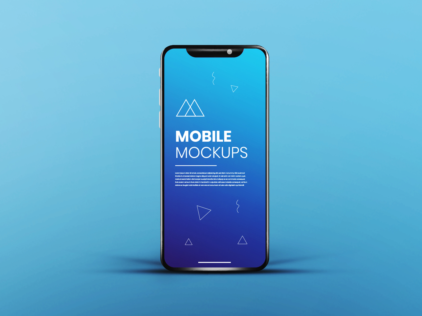 Realistic & clean app screen white blue smartphone mockup by ...