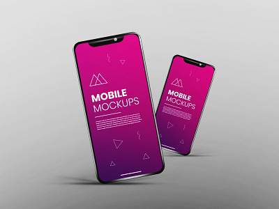 Realistic & clean app screen smartphone mockup