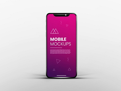 Realistic & clean app screen smartphone mockup