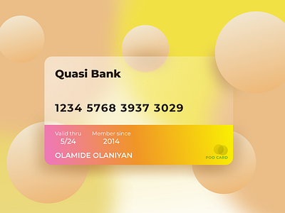 Bank card for Quasi Bank