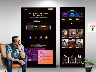 KUCrypt - NFT Marketplace Landing Page UI Design crypto design landing page design nft ui ux web design