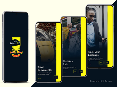 Onboarding screens for Nigerian Railway Mobile App app design mobile app mobile design onboarding ui ux