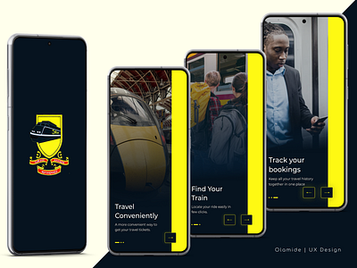 Onboarding screens for Nigerian Railway Mobile App