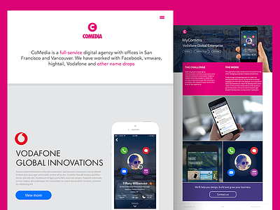 Home homepage new site pink portfolio