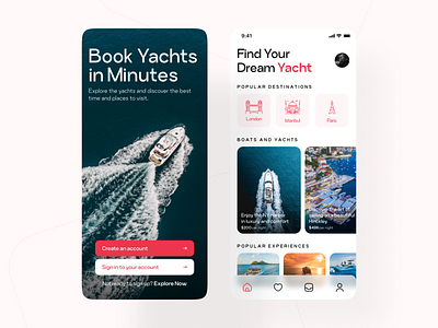 Book Yachts in Minutes - UI Design