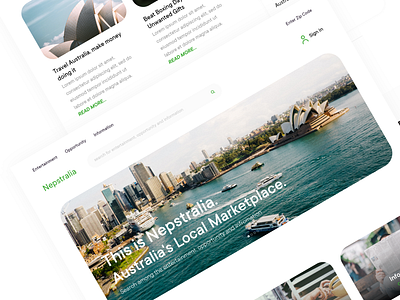 Nepstralia - Australia's Local Marketplace clean ui design entertainment interface marketplace minimalism minimalist modern modern design modernism news product sketchapp ui user experience user inteface ux web web design website design