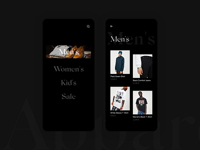 Apparel UI Design