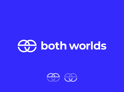 BothWorlds both bw globe letter b letter w logo mobile app monogram startup wordmark worlds
