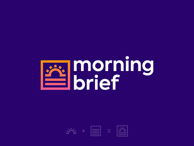 Morning Brief brief gradient logo logodesign logotype morning sun symbol task