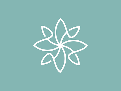 Flower calm flower flower logo geometric logomark logotype meditation organic outline simple symetry yoga