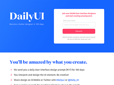 DailyUI 001 - Sign Up 001 dailyui dailyui001 signup typography