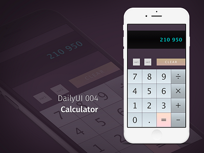 DailyUI 004 - Calculator 004 calculator dailyui dailyui004