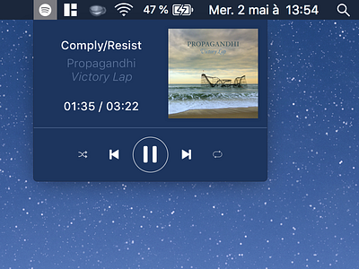 DailyUI 009 - Music Player 009 dailyui dailyui009 mac music player propagandhi spotify