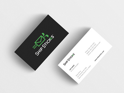 Ship Sticks Business Card business card clean minimal print