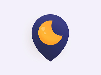 Hotel Pin brand branding hotel icon icons identity location logo moon night pin vector