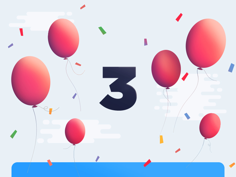 Balloons - Email Hero by Laszlo Ambrus on Dribbble