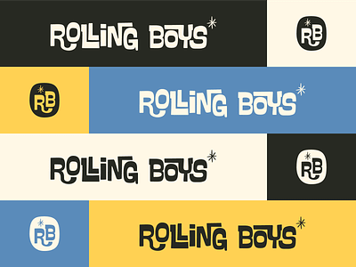 Rolling Boys agency branding brand branding design icon identity logo mark monogram retro symbol typography vector
