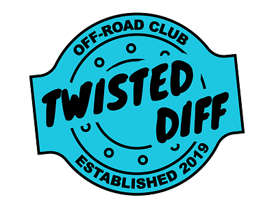Twisted Diff Off-Road Club 4x4 differential off road sticker