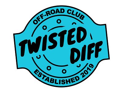 Twisted Diff Off-Road Club 4x4 differential off road sticker