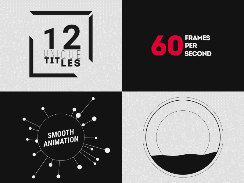 12 Titles 12 after effects download flat gif intro lower thirds minimal pack template titles videohive