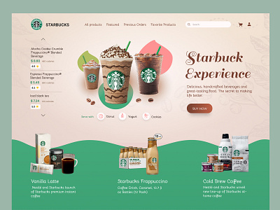 Coffee Website Design cafe coffee shop coffee website design drinks espresso home page landing page mockup starbucks tea shop tea stall ui ux web design