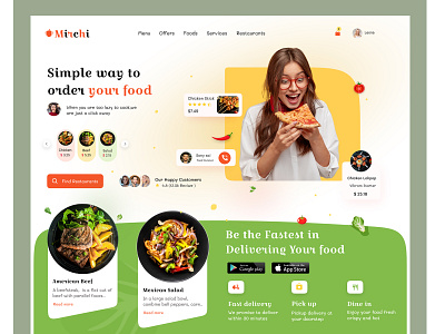 Food delivery landing page